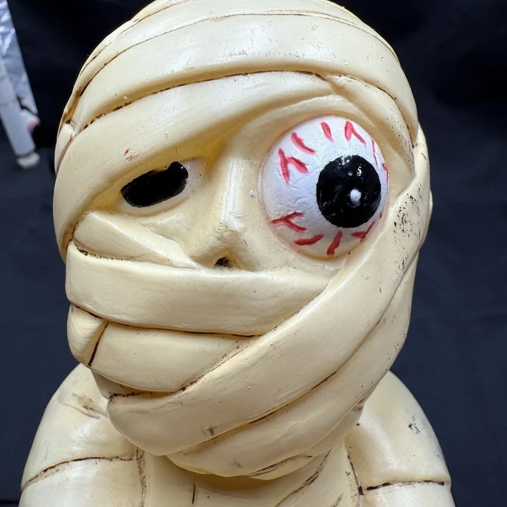 Vintage Halloween Blow Mold Mummy Monster 9